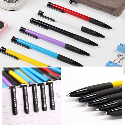 辦公學(xué)習(xí)首選 齊心藍(lán)色按動(dòng)圓珠筆，批發(fā)免郵，品質(zhì)無(wú)憂